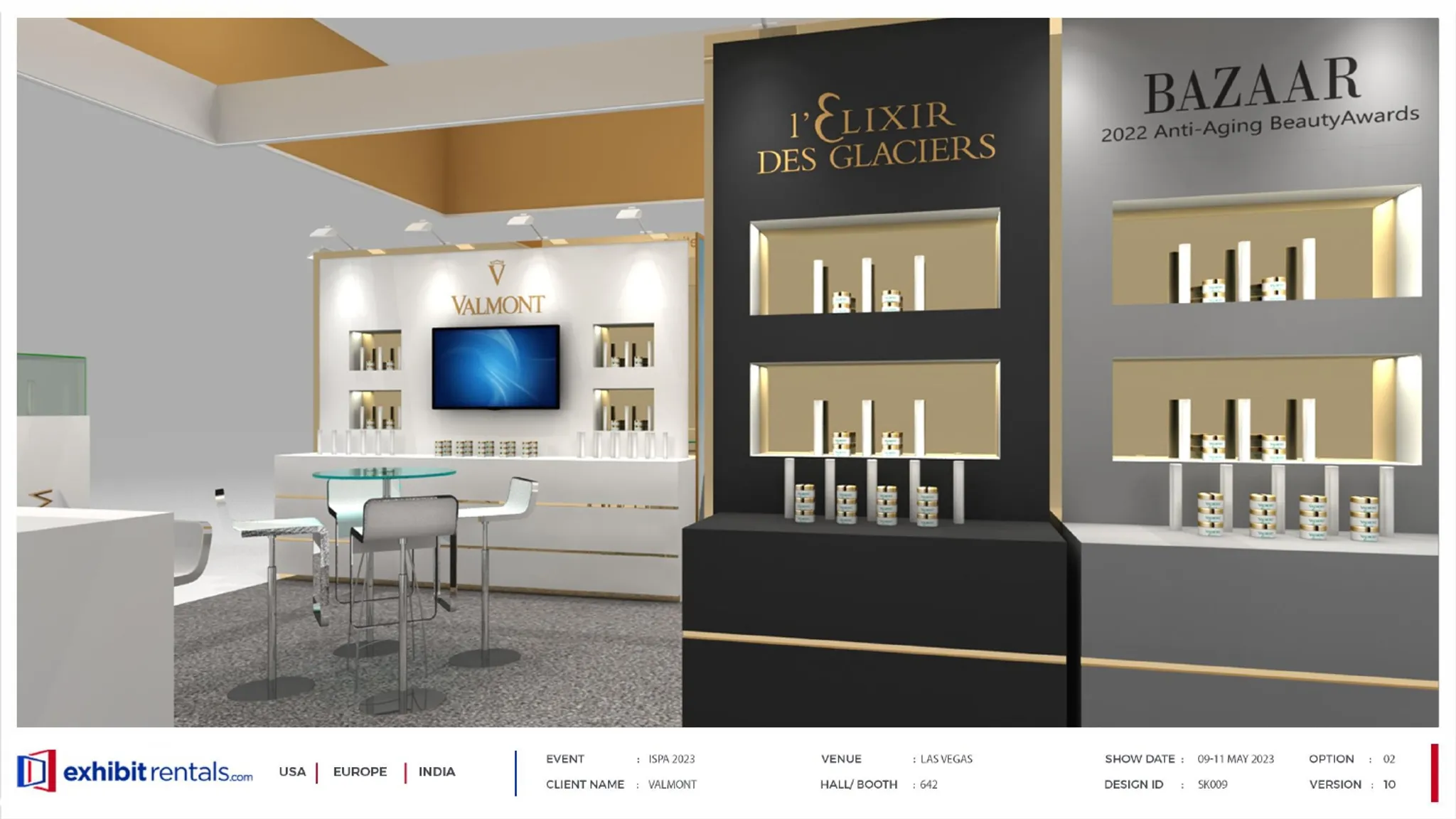20x20 Island booth design by Exhibit-Rentals